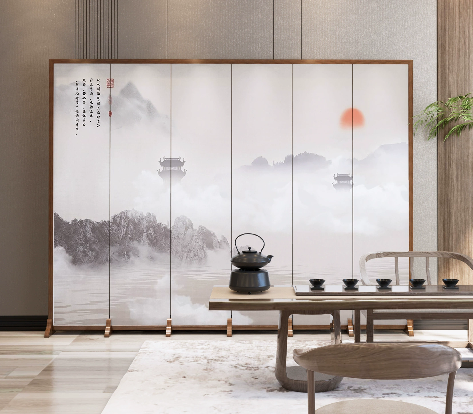 Màn hình Trung Quốc tùy chỉnh 
            vách ngăn phòng khách văn phòng gấp di động đơn giản ánh sáng hiện đại phòng ngủ sang trọng che chắn màn hình gấp đơn giản để sử dụng tại nhà lam che cầu thang vách ngăn tivi 