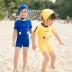 Bé trai và bé gái áo tắm có mũ trùm đầu nam và nữ bé Pikachu đồ bơi trẻ em áo tắm một mảnh hoạt hình kỳ nghỉ suối nước nóng - Đồ bơi trẻ em Đồ bơi trẻ em