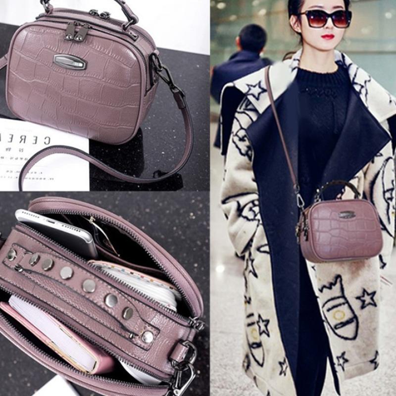 Túi nữ Hồng Kông 2020 ngôi sao sành điệu mới với phiên bản Hàn Quốc tương tự của túi xách da đeo vai vuông nhỏ hoang dã - Túi tin nhắn / túi xách tay / Swagger túi