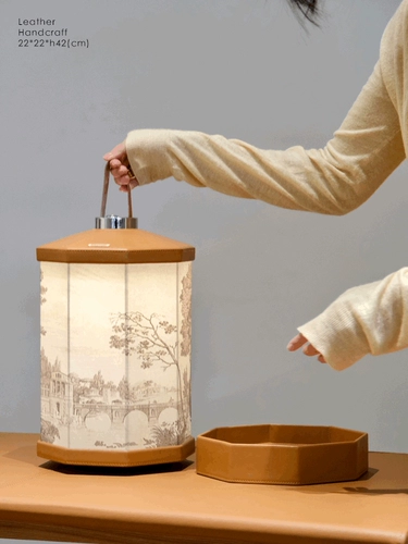 Ruo Nai Touch The Cortex Table Lamp Trap Integrable Linen, Linean Pattern Беспроводная зарядка прикроватной головки ночная световая скважина