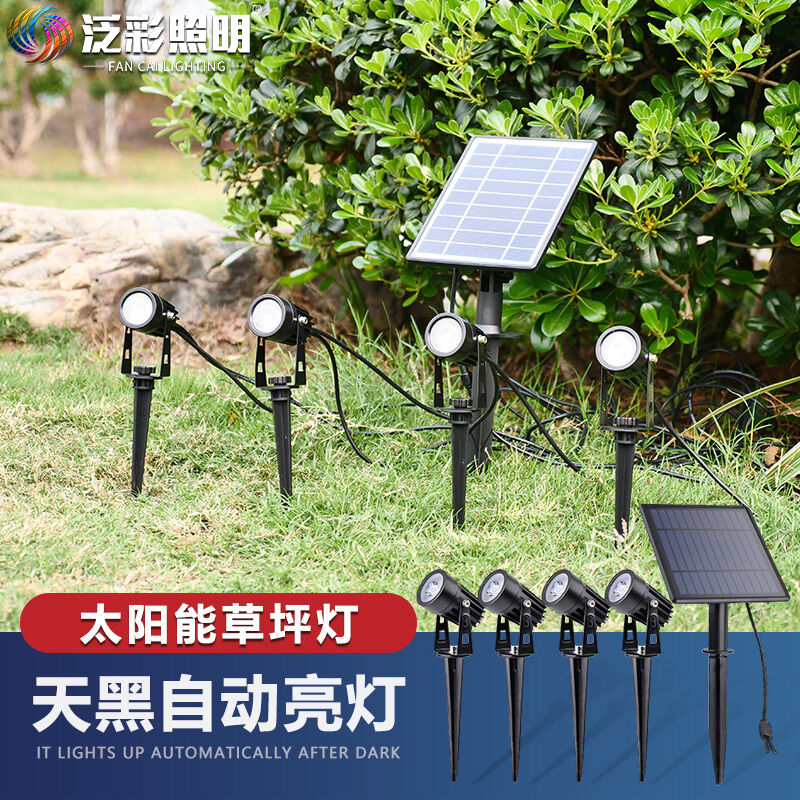 đèn pha năng lượng mặt trời ngoài trời cắm cây đèn màu không thấm nước đèn rọi ngoài trời bãi cỏ sân vườn pha năng lượng mặt trời den pha nang luong mat troi