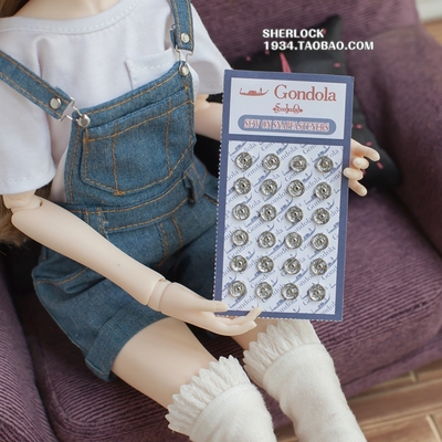 taobao agent Mini metal according to the dark buckle｝ BJD baby clothing accessories azone small cloth OB11 美 结 ｛20cm doll
