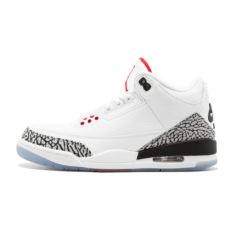 Aj3 White CementRetrojordanik Basketball shoes AJ3 Hiroshi Fujiwara black and white cement North Carolina blue Flaming red chlorophyll Men's and women's shoes