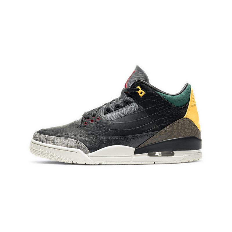 Aj3 ZooRetrojordanik Basketball shoes AJ3 Hiroshi Fujiwara black and white cement North Carolina blue Flaming red chlorophyll Men's and women's shoes