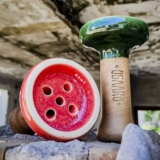 Арабский водный дым русский большой двух -керамическая керамика плюс глазурь дымная чаша сигарета горшок с Phunnel Oblako Phunnel миска