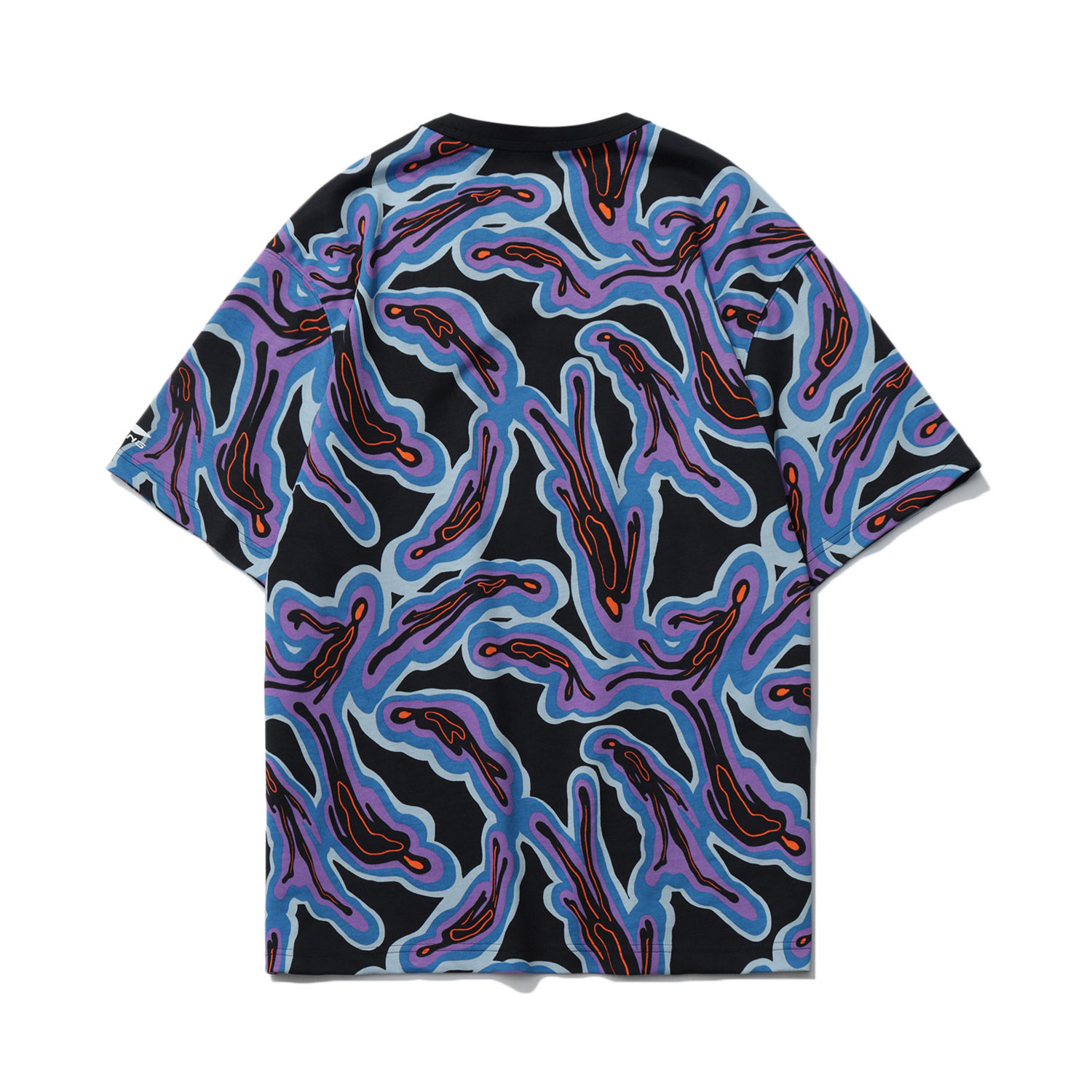 Stripe Color Matching✅ Li Ning, China Xiao Zhan Same T-shirt 21 summer new pattern National tide Fashion Week men and women easy lovers motion Short sleeve