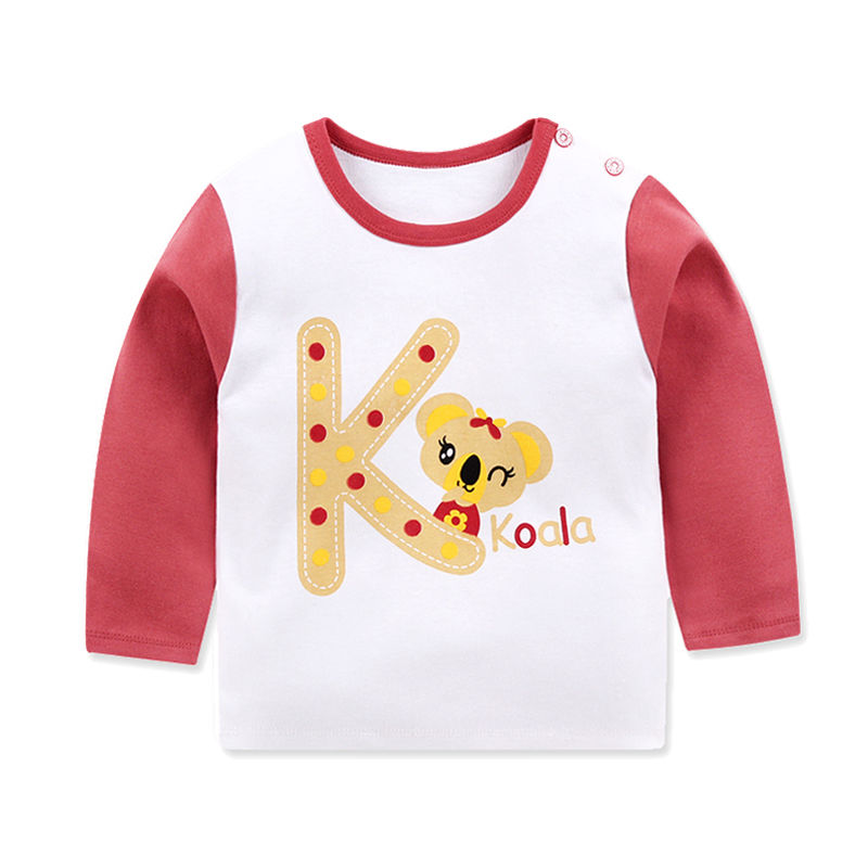 F012 - T-shirt K-bearchildren pure cotton Long sleeve T-shirt Boy girl Undershirt baby T-shirt Long sleeve jacket baby clothes Spring  tide