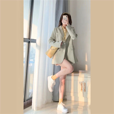 小香风外套薄荷绿小西装外套时尚百搭简约通勤学生党上班族
