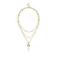 EssenceAccessories Fashion Personality Jewelry Three-Layer Bead C