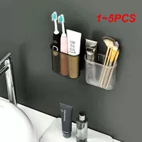 1~5PCS Bathroom Wall Mounted Toothbrush Toothpaste Holder