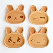 特价 品 giải phóng mặt bằng đặc biệt sáng tạo của Nhật Bản tấm gỗ không thường xuyên món ăn bằng gỗ trái cây dễ thương khay phim hoạt hình trẻ em bộ đồ ăn