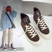 Giày cao cổ nữ mùa thu đông 2018 Giày thể thao màu đỏ mới phiên bản Hàn Quốc của giày hip-hop hoang dã hip-hop thủy triều