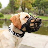Крупные собаки в силиказах, кусочках, кусают клетку для собак Pet Labrador Dog Gold Sool Mask