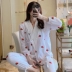 Real shot mùa xuân và mùa hè quần áo giam giữ kimono phù hợp với việc cho con bú trước khi sinh và sau khi sinh phụ nữ mang thai đồ ngủ đôi gạc cotton dịch vụ tại nhà - Giải trí mặc / Mum mặc Giải trí mặc / Mum mặc