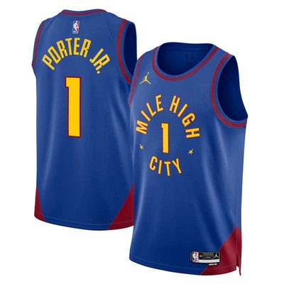 Американская версия Genuine Nuggets No. 15 Jakich Jersey 1 Porter Gordon Мужские баскетбольные ткани 27 Murray City Version