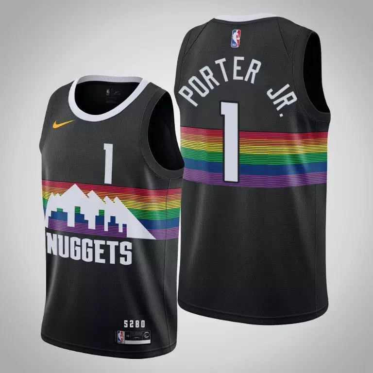 Американская версия Genuine Nuggets No. 15 Jakich Jersey 1 Porter Gordon Мужские баскетбольные ткани 27 Murray City Version