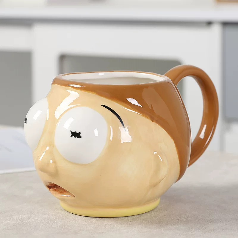 Керамическая кружка (Rick and Morty) с 3D-мордочкой — взрослый и детский размеры, коллекционная серия