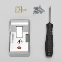 Один серебряный замок с пряжкой + винт отвертка