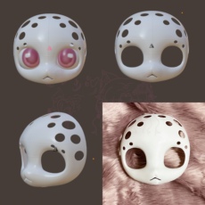 furry福瑞/兽装 【棉花兔】姜丝丝的崽pla材质兽装打印头骨日系头骨furryfursuit