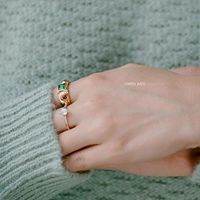 Tide, модное ретро кольцо с камнем, европейский стиль, простой и элегантный дизайн, с драгоценным камнем, французский стиль