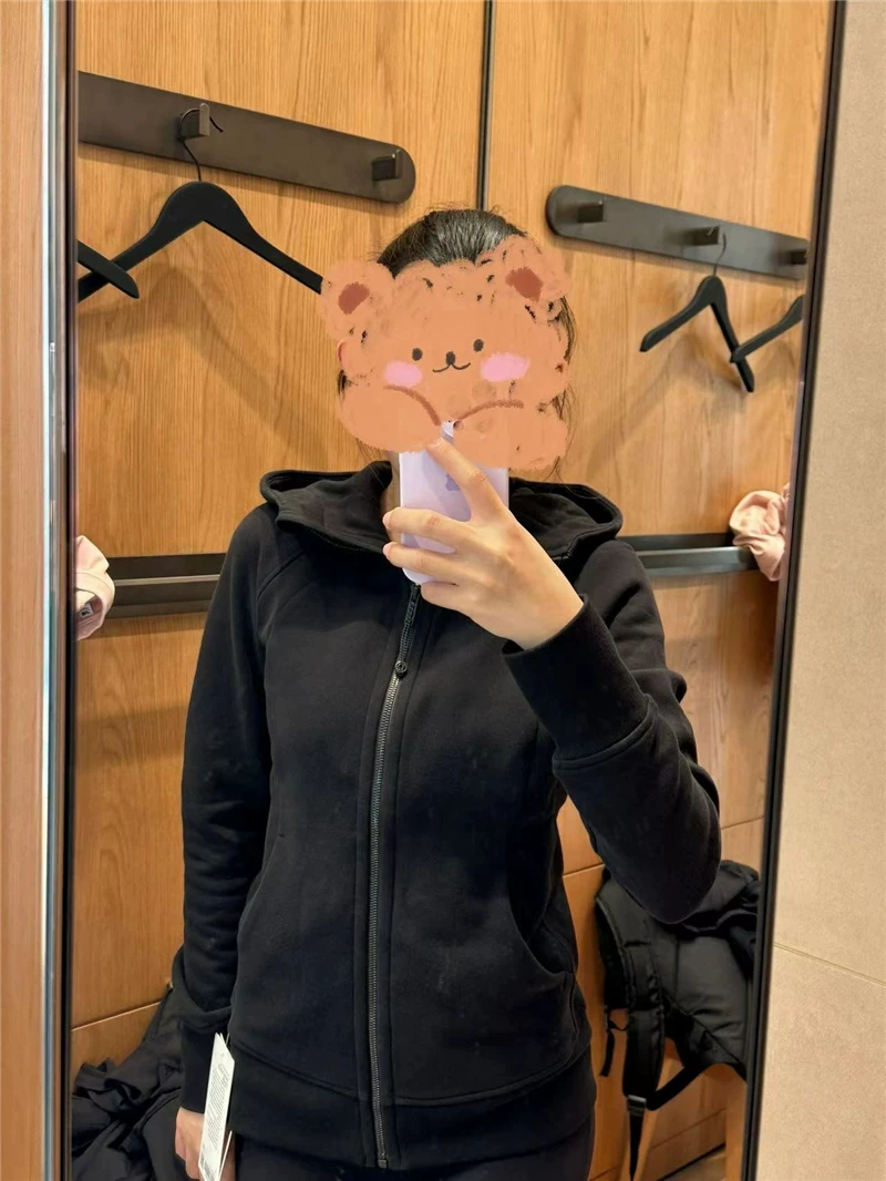 Толстовка-кофта Lululemon Scuba Oversized с полным молниевым замком, длинный рукав, йога-свитер