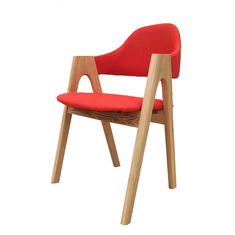 Ghế ăn gỗ nguyên khối Bắc Âu ghế đơn sang trọng nhẹ nhàng Ghế hình chữ A ghế sách ghế sau ghế nhà ghế học tập ghế gỗ bàn ăn 