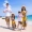 Sanya bãi biển cha mẹ con cài đặt bãi biển gia đình ba gia đình mùa hè mẹ váy bãi biển váy kỳ nghỉ trẻ em váy cổ tích - Váy