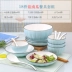 bộ bát đĩa cao cấp 2 người cặp đôi đĩa sáng tạo bộ đồ ăn món ăn kết hợp ins phong cách internet người nổi tiếng bộ đĩa hộ gia đình trái cây đĩa Nhật Bản bát giữ nhiệt đũa ăn Bát đũa