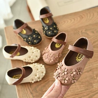 Маленькая цветочная принцесса обувь 2020 Qiu Xinpin начальная школа ученики мягкая нижняя обувь детская обувь волшебство пост детская обувь принцесса кожа