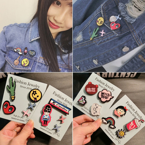 Nhật bản và Hàn Quốc máy bay huy hiệu acrylic trâm nữ Hàn Quốc trâm phụ kiện cổ áo dễ thương cartoon pin người lớn khóa nữ