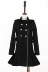 Ưu đãi đặc biệt mùa thu đông 2019 cho phụ nữ váy len cao cổ màu đen thời trang áo dài phần eo huy hiệu - Áo khoác dài Áo khoác dài