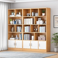 Книжный шкаф, простая книжная полка из натурального дерева, увеличенная толщина, популярно в интернете