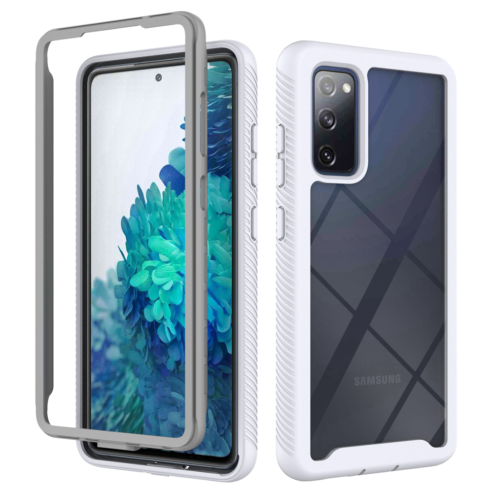 Whiteapply to Samsung S 20 FE starry sky Three defense Backplane Acrylic Mobile phone shell Europe and America Hot sale Prevention fall Protective shell