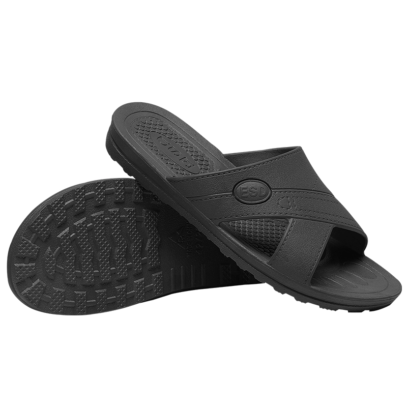 Giày chống tĩnh điện xưởng đặc biệt SPU dép đi trong nhà không bụi của nam giới nhà máy điện tử đế mềm của phụ nữ giày tĩnh điện mùa hè phụ nữ 