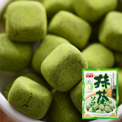 Японские импортные снеки Marukawa Extra Strong со вкусом матча, мягкие конфеты в пакетиках, повседневные закуски, 90 г