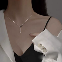 Цепочка до ключиц, небольшое дизайнерское изысканное ожерелье, коллекция 2023, легкий роскошный стиль