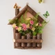 粉 Лист+персидская хризантема+большой заборный дом