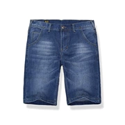 Đi bộ trái tim giá người đàn ông mùa hè mới thường quần denim nam giới kích thước lớn xiên túi quần short denim