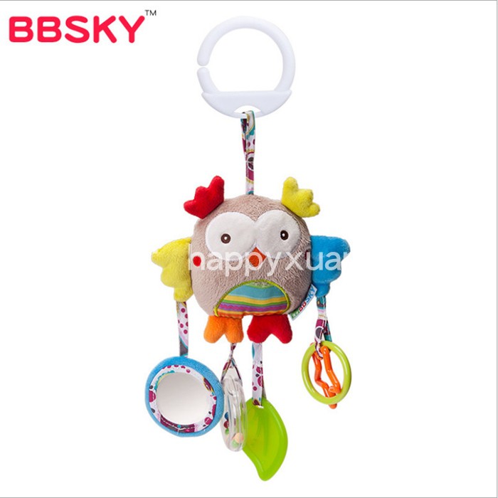 Bbsky Owlfree shipping recommend SKKBABY lovely animal bell Bao Baoche Bed hanging Gutta percha Toys