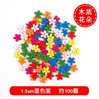 Деревянный, в цветочек, 1.5см