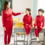 Mẫu giáo vườn quần áo mùa xuân và mùa thu màu đỏ đồng phục học sinh thể thao nam giới và phụ nữ giải trí phù hợp với giáo viên lớp dịch vụ tùy chỉnh đồ cho bé gái