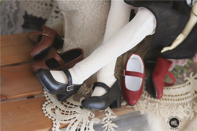 taobao agent BJD Girl SD 4 points 6 points MDD bear egg high -heeled shoes wild leather shoes candy fleece surface