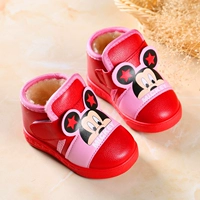 Удерживающая тепло детская обувь для раннего возраста, флисовые детские короткие сапоги для принцессы, 0-1-2-3 лет