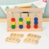 Trẻ em bốn màu trò chơi tư duy logic phát triển trí tuệ giảng dạy Montessori trợ giáo dục đồ chơi mầm non mẫu giáo 3-6 tuổi Đồ chơi bằng gỗ