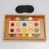 hỗ trợ giảng dạy Montessori trẻ em chạm vào nhận thức giác quan đồ chơi nắp màu phù hợp với vườn ươm xúc giác kính nhớ Đồ chơi bằng gỗ