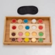 hỗ trợ giảng dạy Montessori trẻ em chạm vào nhận thức giác quan đồ chơi nắp màu phù hợp với vườn ươm xúc giác kính nhớ