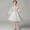 Đầm công chúa váy bé gái nước ngoài cao cấp catwalk fluffy bé gái dài tay áo sinh nhật hoa trắng - Váy trẻ em