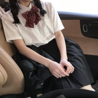 Японская белая осенняя рубашка, свободный крой