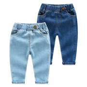 Quần bé trai giản dị quần jeans bén màu 2018 thu đông phiên bản mới của Hàn Quốc cho bé quần bé ngố hoang dã