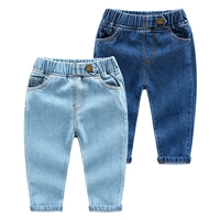 Quần bé trai giản dị quần jeans bén màu 2018 thu đông phiên bản mới của Hàn Quốc cho bé quần bé ngố hoang dã cửa hàng quần áo trẻ em